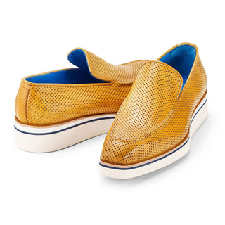 Paul Parkman Men's Shoes Perforated Calf-Skin Leather Smart Loafers (PM6433)-AmbrogioShoes