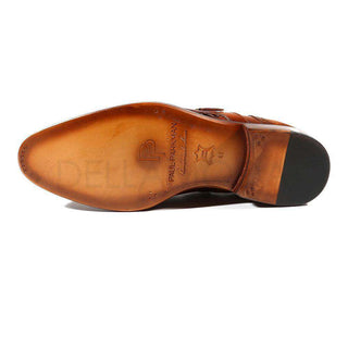 Paul Parkman Men's Shoes Welted Calf-Skin Leather Wing-Tip Kiltie Single Monk-Straps (PM2001)-AmbrogioShoes