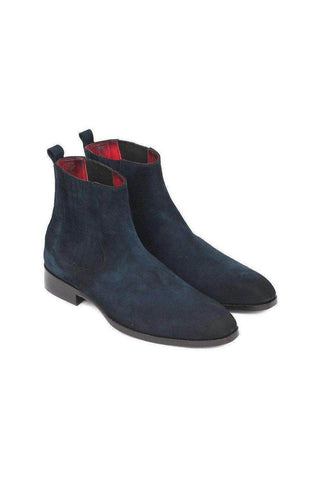 Paul Parkman Navy Suede Chelsea Boots (PM5470)