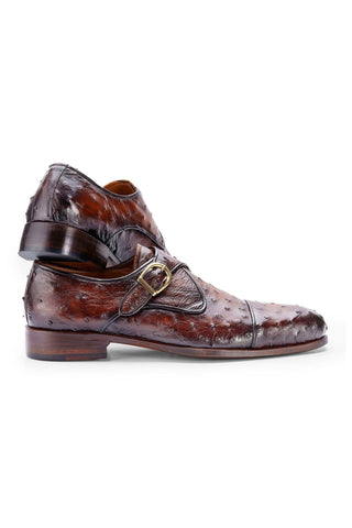 Paul Parkman Ostrich Single Monk Strap (PM6437)