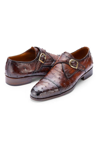 Paul Parkman Ostrich Single Monk Strap (PM6437)