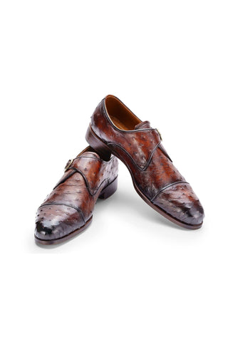 Paul Parkman Ostrich Single Monk Strap (PM6437)
