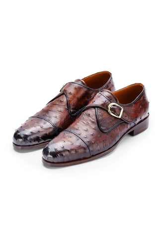 Paul Parkman Ostrich Single Monk Strap (PM6437)