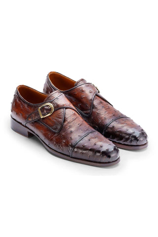 Paul Parkman Ostrich Single Monk Strap (PM6437)
