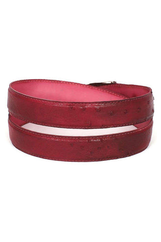 Paul Parkman Ostrich Skin Belt-AmbrogioShoes