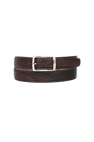 Paul Parkman Ostrich Skin Belt-AmbrogioShoes