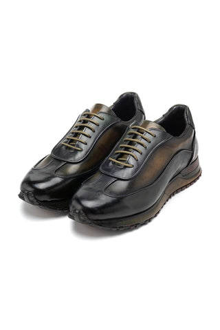 Paul Parkman Patina Leather Casual Sneakers (PM6444)-AmbrogioShoes