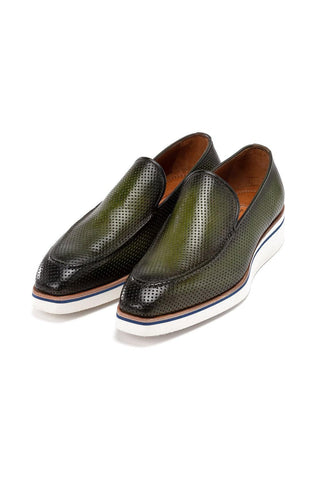 Paul Parkman Perforated Calf-Skin Leather Smart Loafers (PM6433)-AmbrogioShoes