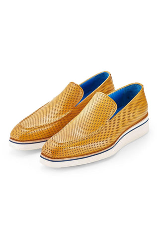 Paul Parkman Perforated Calf-Skin Leather Smart Loafers (PM6433)-AmbrogioShoes