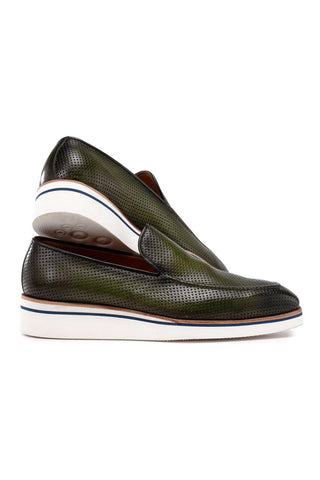 Paul Parkman Perforated Calf-Skin Leather Smart Loafers (PM6433)-AmbrogioShoes