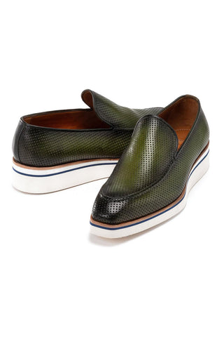 Paul Parkman Perforated Leather Smart Loafer