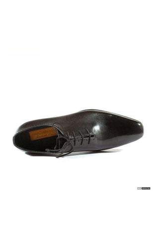 Paul Parkman Plain Toe Hand-Painted Black Oxfords (PM1010)