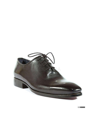 Paul Parkman Plain Toe Hand-Painted Black Oxfords (PM1010)