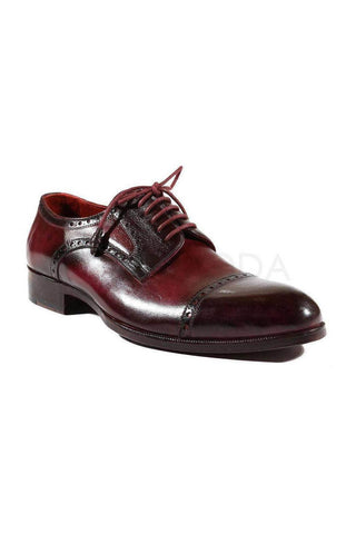 Paul Parkman Purple & Bordeaux Cap Toe Derby (PM2005)