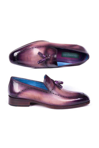 Paul Parkman Purple Calfskin Tassel Loafers (PM5811)-AmbrogioShoes