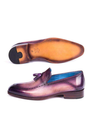 Paul Parkman Purple Calfskin Tassel Loafers (PM5811)-AmbrogioShoes