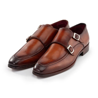 Paul Parkman SW53 Calf-Skin Leather Monk-Straps (PM6313)-AmbrogioShoes