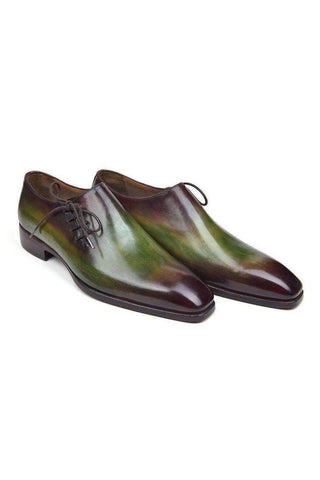 Paul Parkman Side Lace Green & Bordeaux Oxfords (PM5506)-AmbrogioShoes