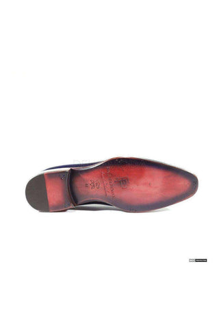 Paul Parkman Tassel Hand-Painted Blue Loafers (PM1019)