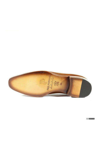 Paul Parkman Tassel Hand-Painted Brown Loafers (PM1004)-AmbrogioShoes