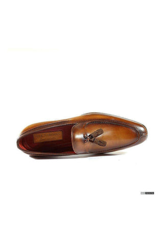 Paul Parkman Tassel Hand-Painted Brown Loafers (PM1004)