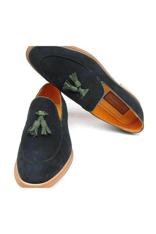 Paul Parkman Tassel Suede Green Loafers (PM4033)