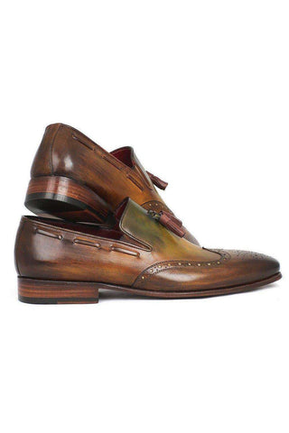 Paul Parkman WL34 Calf-Skin Leather Wing-Tip Tassel Loafer (PM5463)-AmbrogioShoes