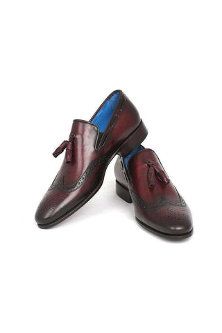 Paul Parkman WL34 Calf-Skin Leather Wing-Tip Tassel Loafer (PM5463)-AmbrogioShoes