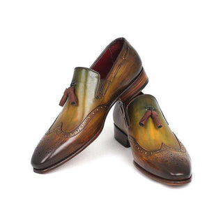 Paul Parkman WL34 Men's Shoes Calf-Skin Leather Wing-Tip Tassel Loafer (PM5463)-AmbrogioShoes