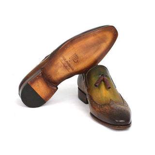Paul Parkman WL34 Men's Shoes Calf-Skin Leather Wing-Tip Tassel Loafer (PM5463)-AmbrogioShoes