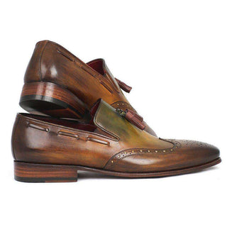 Paul Parkman WL34 Men's Shoes Calf-Skin Leather Wing-Tip Tassel Loafer (PM5463)-AmbrogioShoes