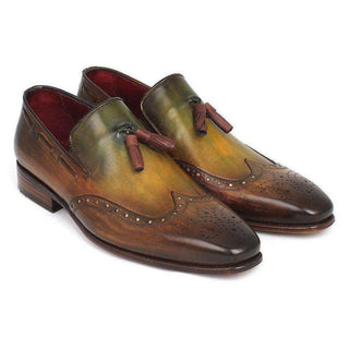 Paul Parkman WL34 Men's Shoes Calf-Skin Leather Wing-Tip Tassel Loafer (PM5463)-AmbrogioShoes