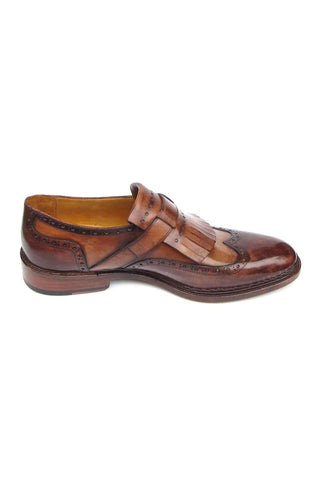 Paul Parkman Welted Leather Wing-Tip Kiltie Single Monk-Straps (PM2001)-AmbrogioShoes