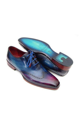 Paul Parkman Wingtip Blue / Purple Oxfords (PM4004)-AmbrogioShoes