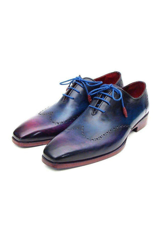 Paul Parkman Wingtip Blue / Purple Oxfords (PM4004)-AmbrogioShoes