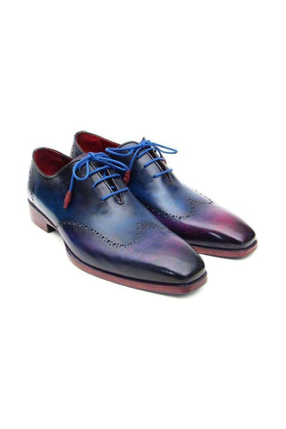 Paul Parkman Wingtip Blue / Purple Oxfords (PM4004)-AmbrogioShoes