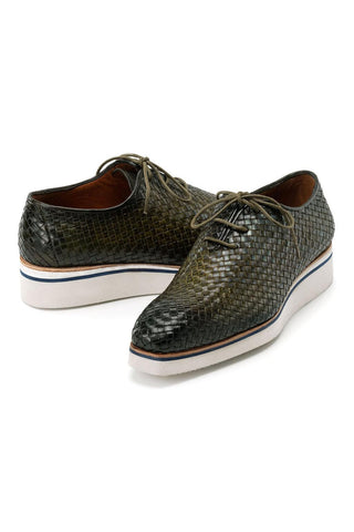 Paul Parkman Woven Calf-Skin Leather Casual Oxford (PM6467)-AmbrogioShoes