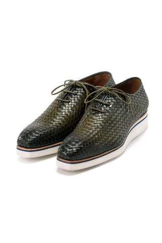Paul Parkman Woven Calf-Skin Leather Casual Oxford (PM6467)-AmbrogioShoes