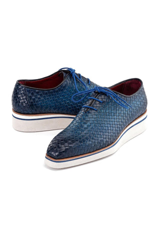 Paul Parkman Woven Calf-Skin Leather Casual Oxford (PM6467)-AmbrogioShoes
