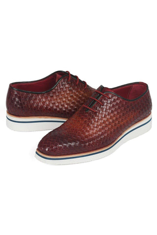 Paul Parkman Woven Calf-Skin Leather Casual Oxford (PM6467)-AmbrogioShoes