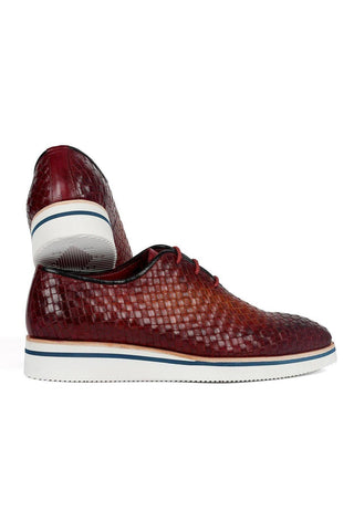 Paul Parkman Woven Calf-Skin Leather Casual Oxford (PM6467)-AmbrogioShoes