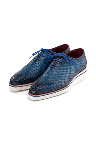 Paul Parkman Woven Calf-Skin Leather Casual Oxford (PM6467)-AmbrogioShoes