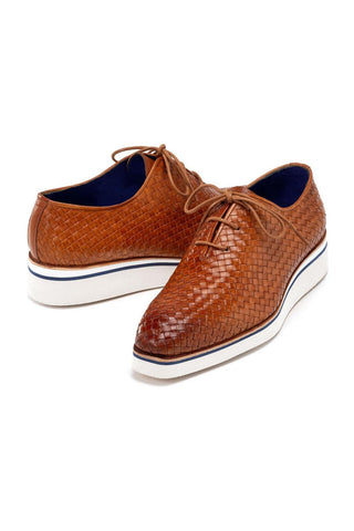 Paul Parkman Woven Calf-Skin Leather Casual Oxford (PM6467)-AmbrogioShoes