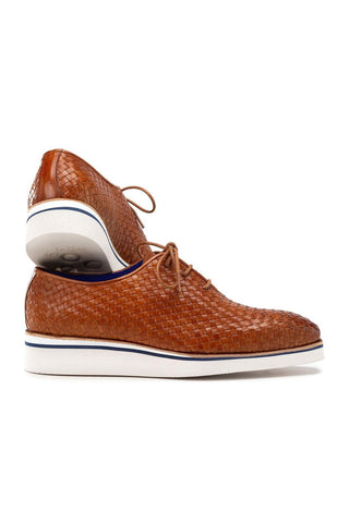Paul Parkman Woven Calf-Skin Leather Casual Oxford (PM6467)-AmbrogioShoes