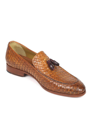 Paul Parkman Woven Calf-Skin Leather Tassel Loafers (PM5507)-AmbrogioShoes