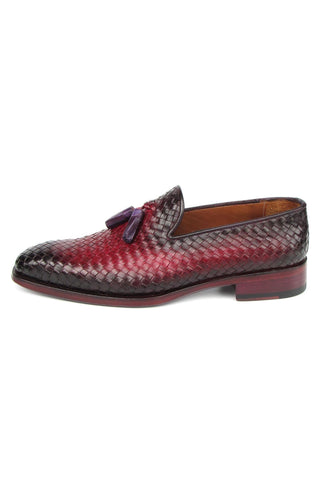 Paul Parkman Woven Calf-Skin Leather Tassel Loafers (PM5808)-AmbrogioShoes