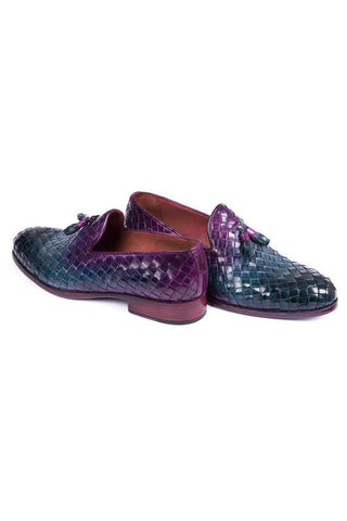 Paul Parkman Woven Calf-Skin Leather Tassel Loafers (PM5808)-AmbrogioShoes