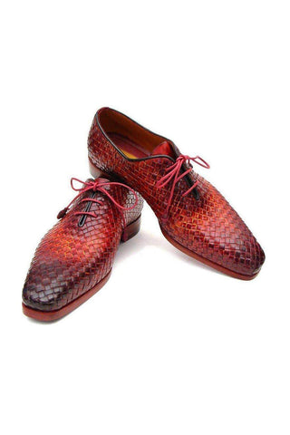Paul Parkman Woven Leather Bordeaux / Tobacco Oxfords (PM4003)