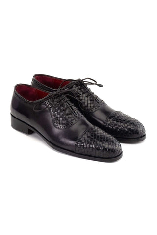 Paul Parkman Woven & Leather Cap-Toe Oxford (PM6468)