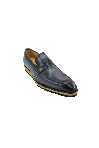 Carrucci KS516-01 Leather Penny Loafer